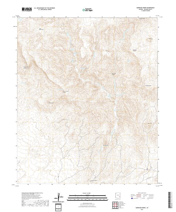 US Topo 7.5-minute map for Markham Creek AZ
