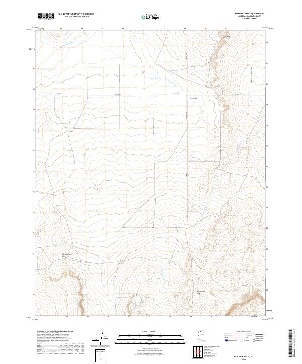 US Topo 7.5-minute map for Maroney Well AZ