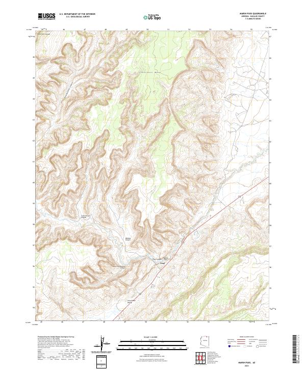 US Topo 7.5-minute map for Marsh Pass AZ