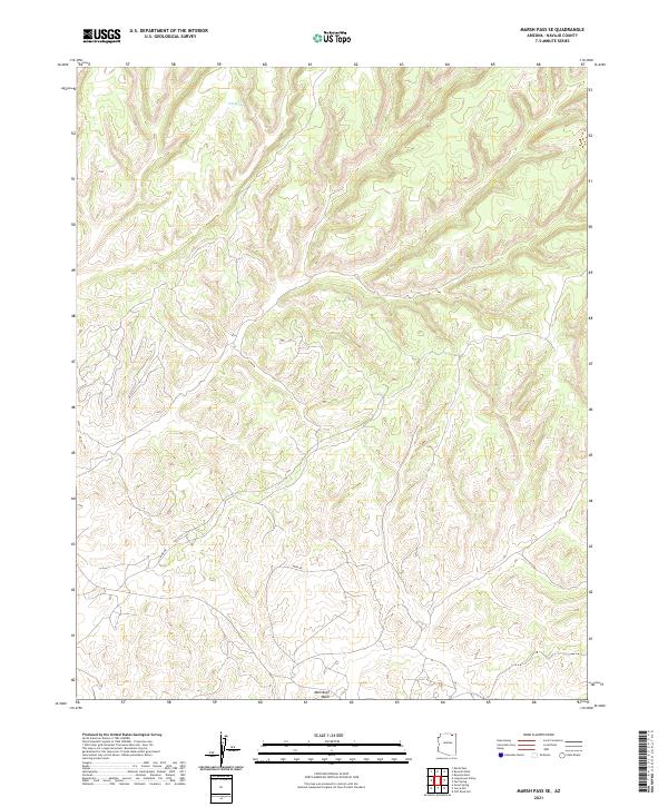 US Topo 7.5-minute map for Marsh Pass SE AZ