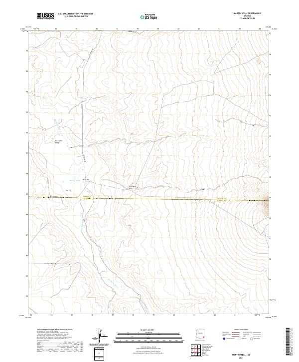 US Topo 7.5-minute map for Martin Well AZ