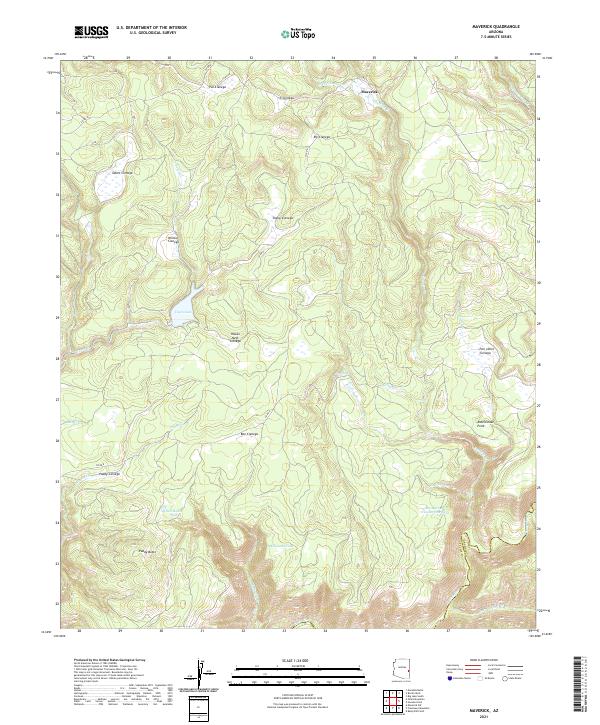 US Topo 7.5-minute map for Maverick AZ