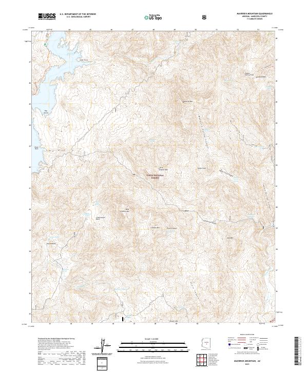 US Topo 7.5-minute map for Maverick Mountain AZ