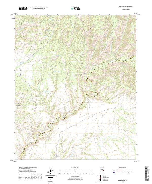 US Topo 7.5-minute map for Maverick SW AZ