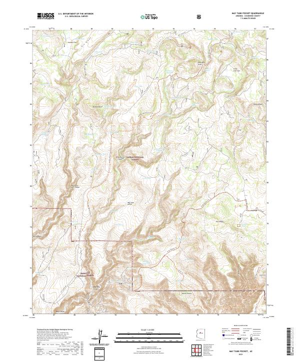 US Topo 7.5-minute map for May Tank Pocket AZ