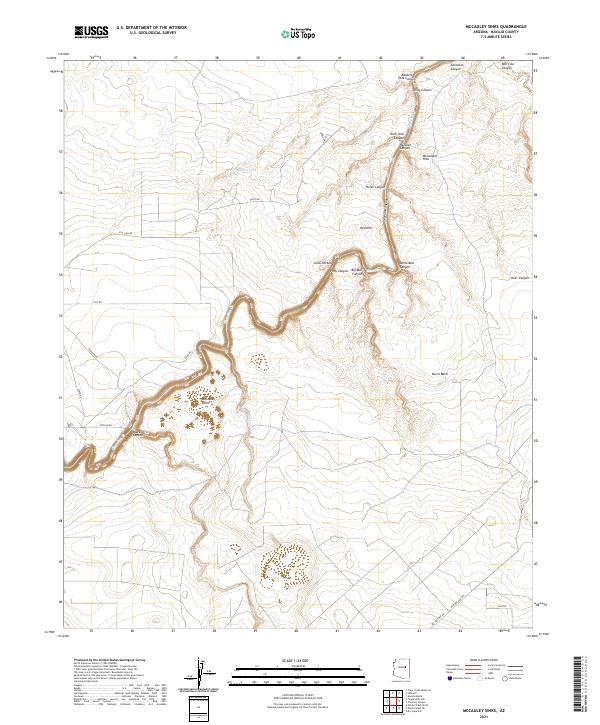US Topo 7.5-minute map for McCauley Sinks AZ