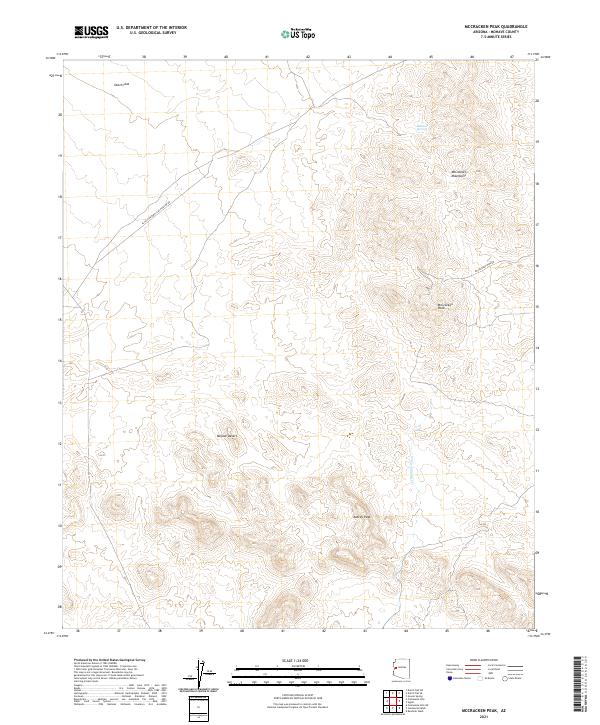 US Topo 7.5-minute map for McCracken Peak AZ