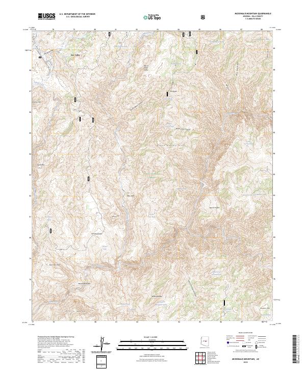 US Topo 7.5-minute map for McDonald Mountain AZ
