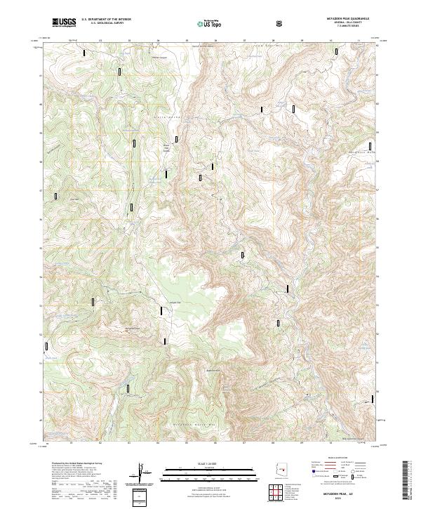 US Topo 7.5-minute map for McFadden Peak AZ