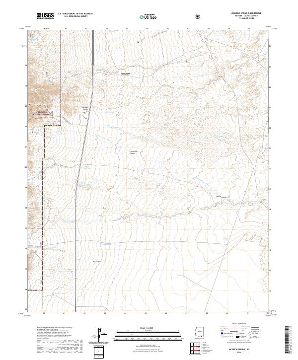 US Topo 7.5-minute map for McGrew Spring AZ