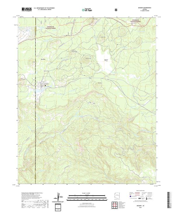 US Topo 7.5-minute map for McNary AZ