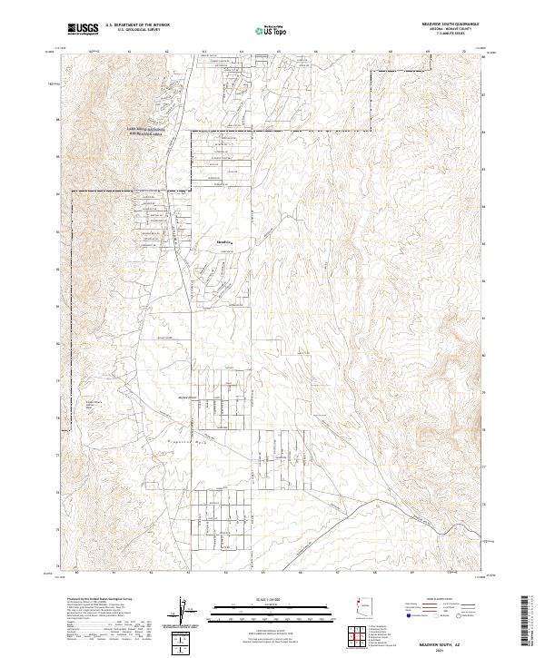 US Topo 7.5-minute map for Meadview South AZ
