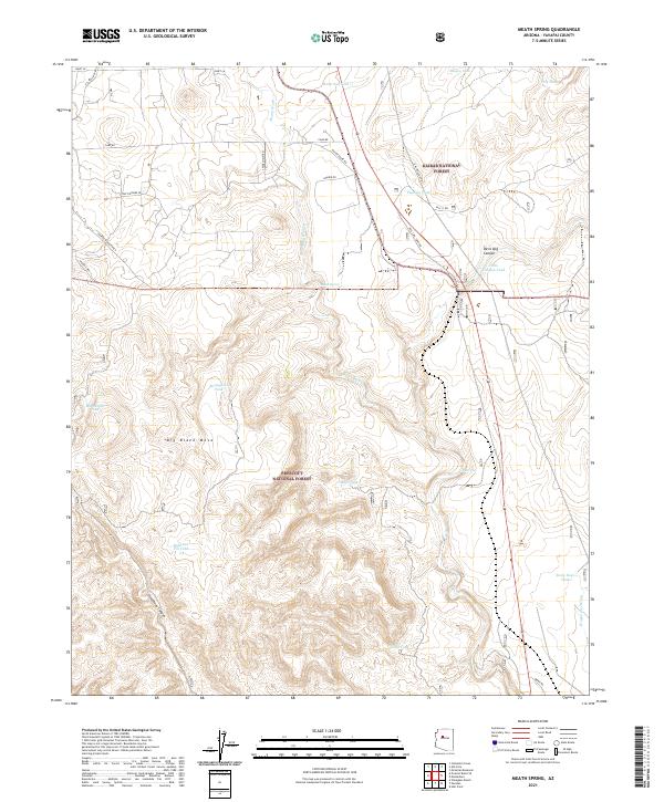 US Topo 7.5-minute map for Meath Spring AZ