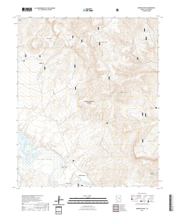 US Topo 7.5-minute map for Meddler Wash AZ