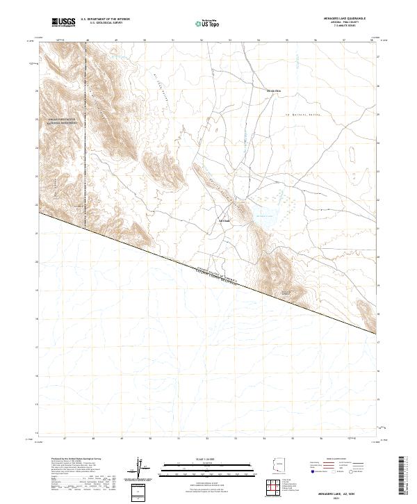 US Topo 7.5-minute map for Menagers Lake AZSON