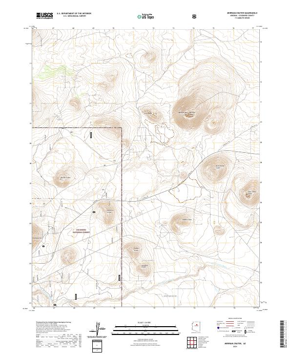 US Topo 7.5-minute map for Merriam Crater AZ
