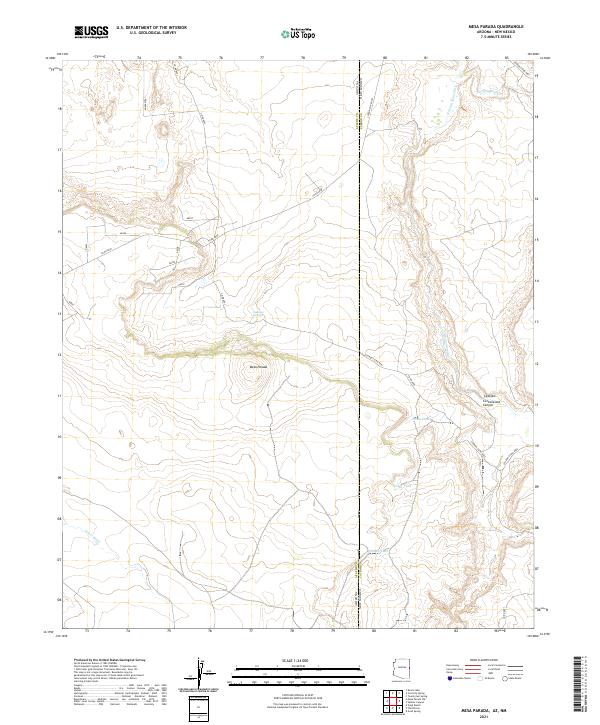 US Topo 7.5-minute map for Mesa Parada AZNM