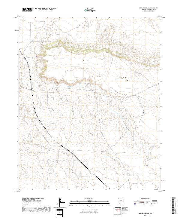 US Topo 7.5-minute map for Mesa Parada NW AZ
