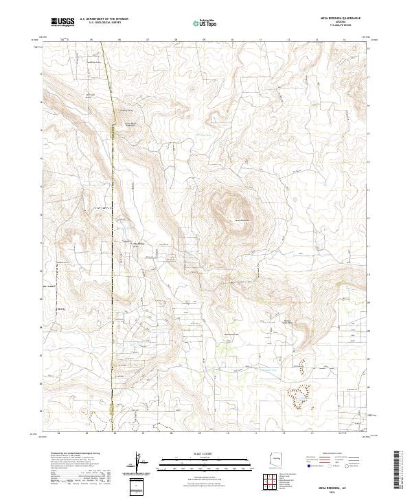 US Topo 7.5-minute map for Mesa Redonda AZ