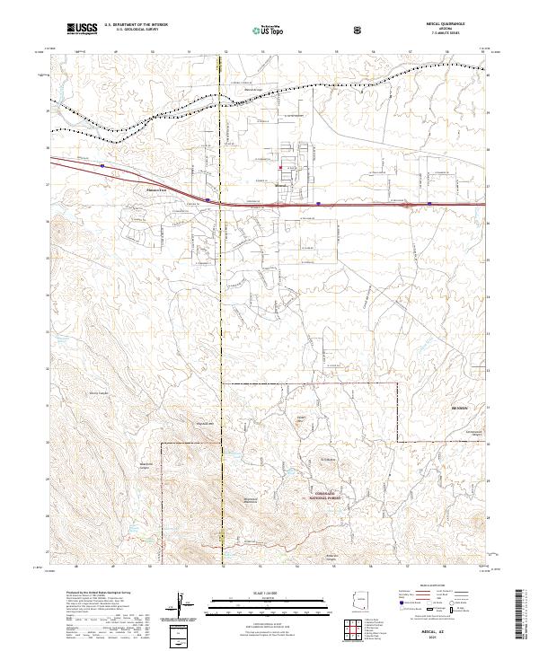 US Topo 7.5-minute map for Mescal AZ