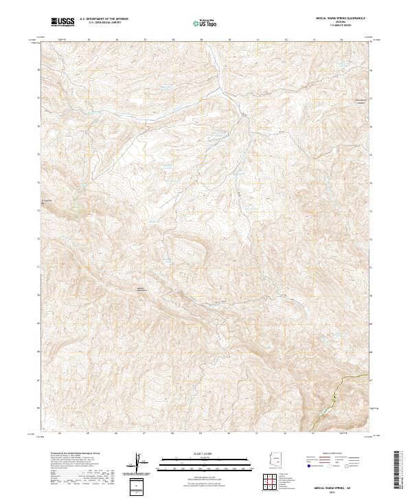 US Topo 7.5-minute map for Mescal Warm Spring AZ
