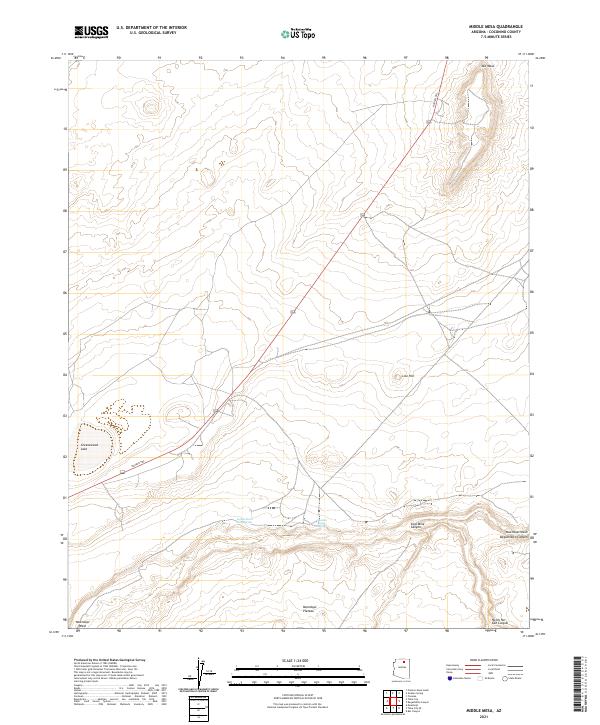 US Topo 7.5-minute map for Middle Mesa AZ
