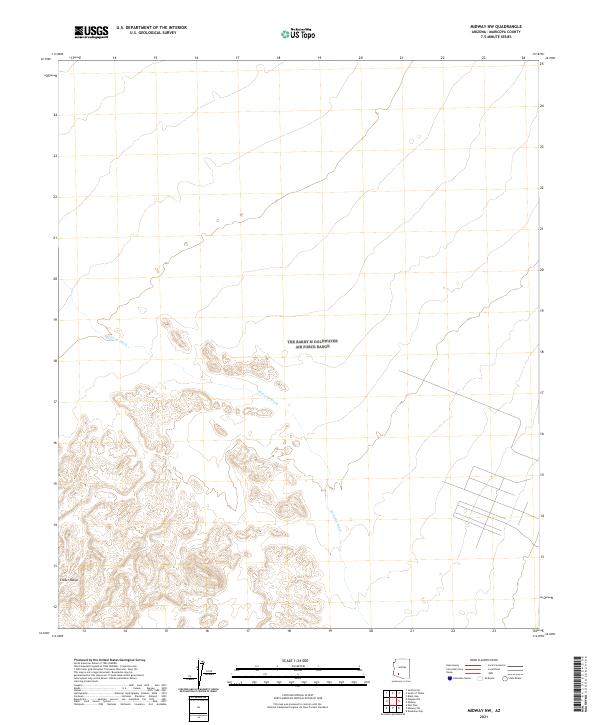 US Topo 7.5-minute map for Midway NW AZ