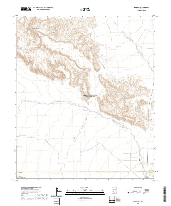 US Topo 7.5-minute map for Midway SW AZ
