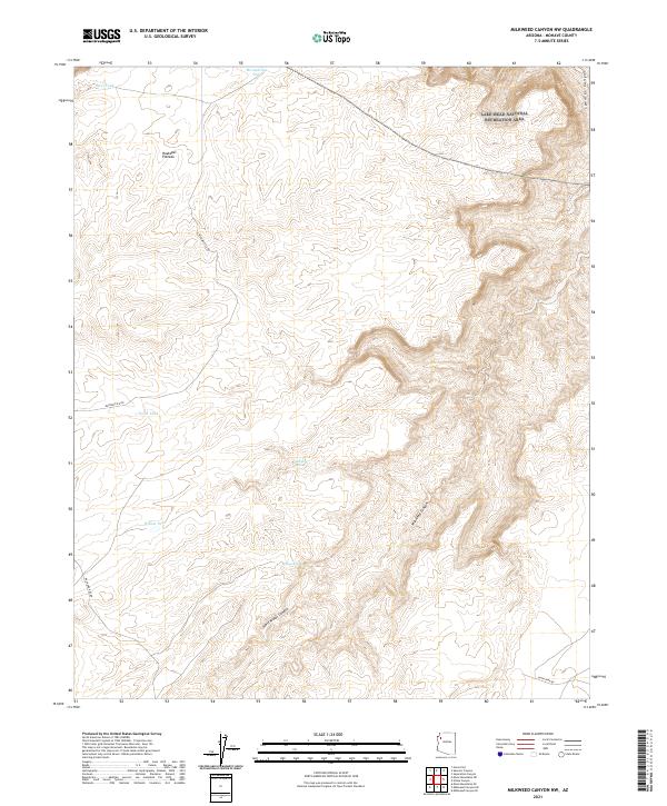 US Topo 7.5-minute map for Milkweed Canyon NW AZ