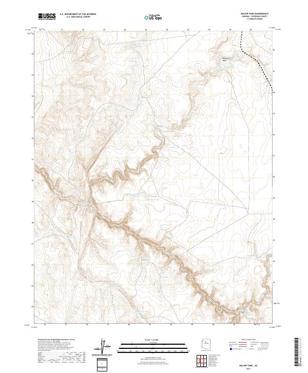 US Topo 7.5-minute map for Miller Tank AZ