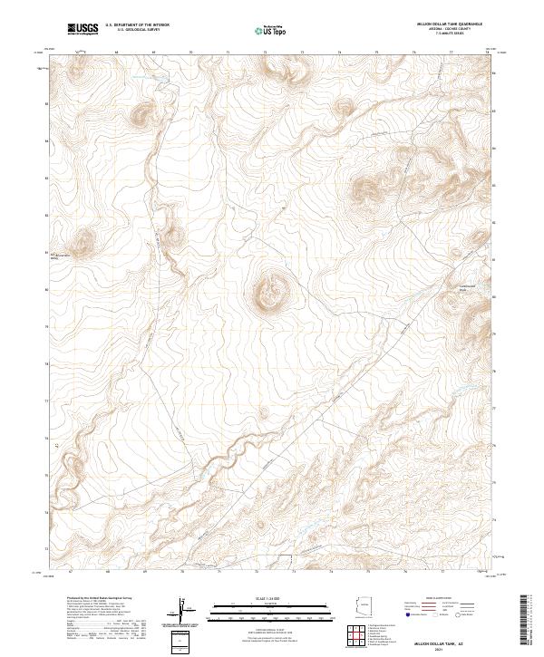 US Topo 7.5-minute map for Million Dollar Tank AZ