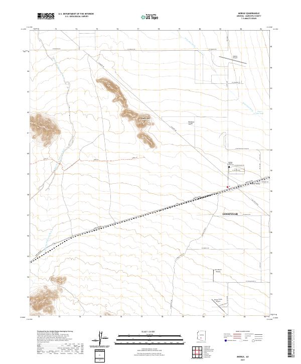 US Topo 7.5-minute map for Mobile AZ
