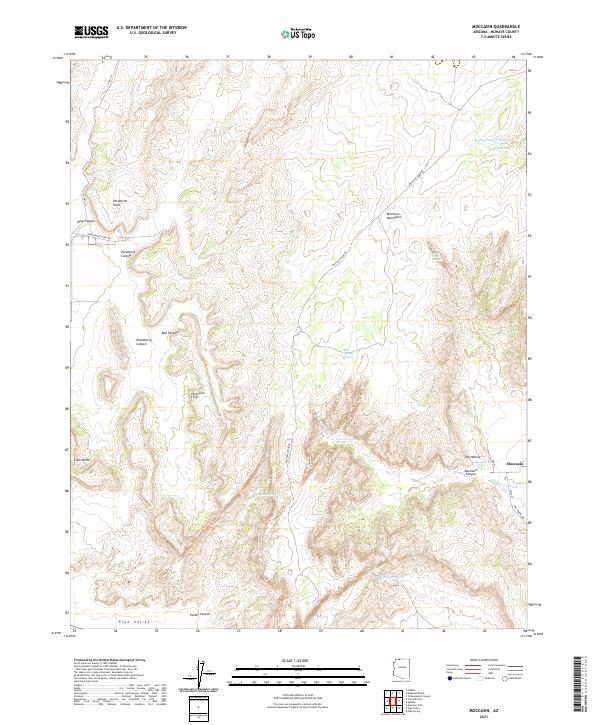 US Topo 7.5-minute map for Moccasin AZ