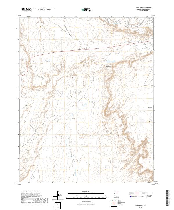US Topo 7.5-minute map for Moenave SE AZ