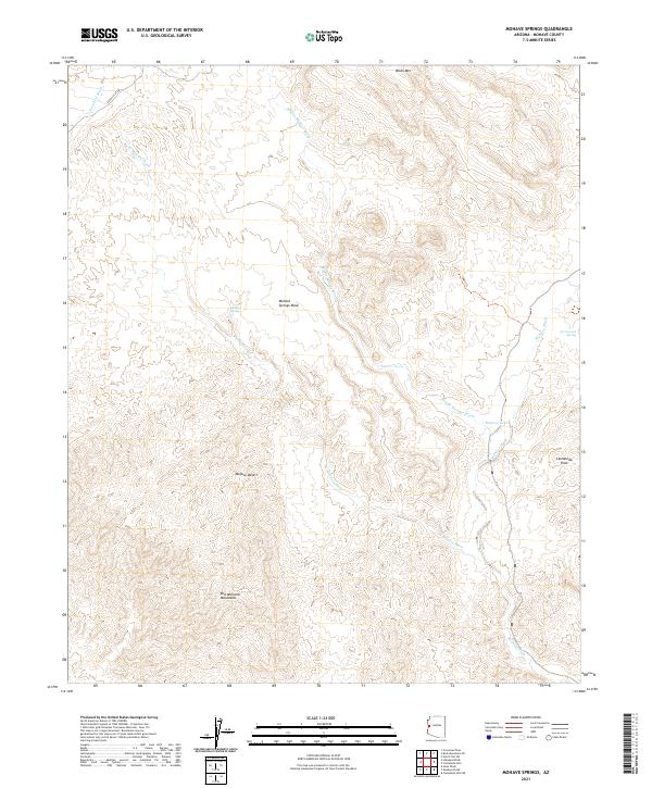 US Topo 7.5-minute map for Mohave Springs AZ
