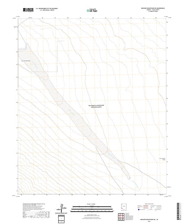 US Topo 7.5-minute map for Mohawk Mountains NE AZ