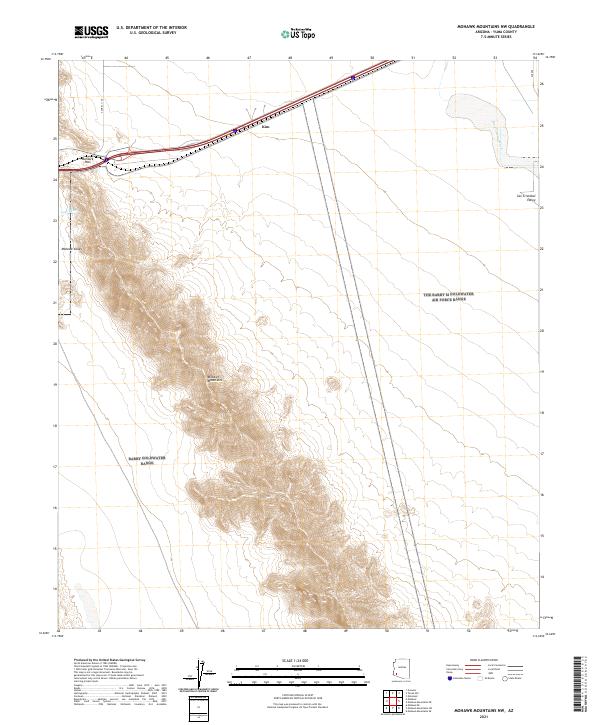 US Topo 7.5-minute map for Mohawk Mountains NW AZ