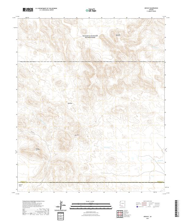 US Topo 7.5-minute map for Moivayi AZ