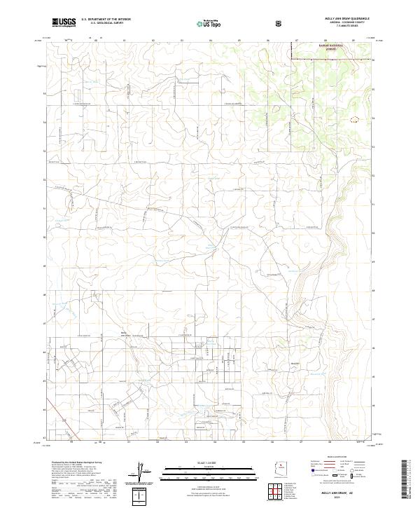 US Topo 7.5-minute map for Molly Ann Draw AZ