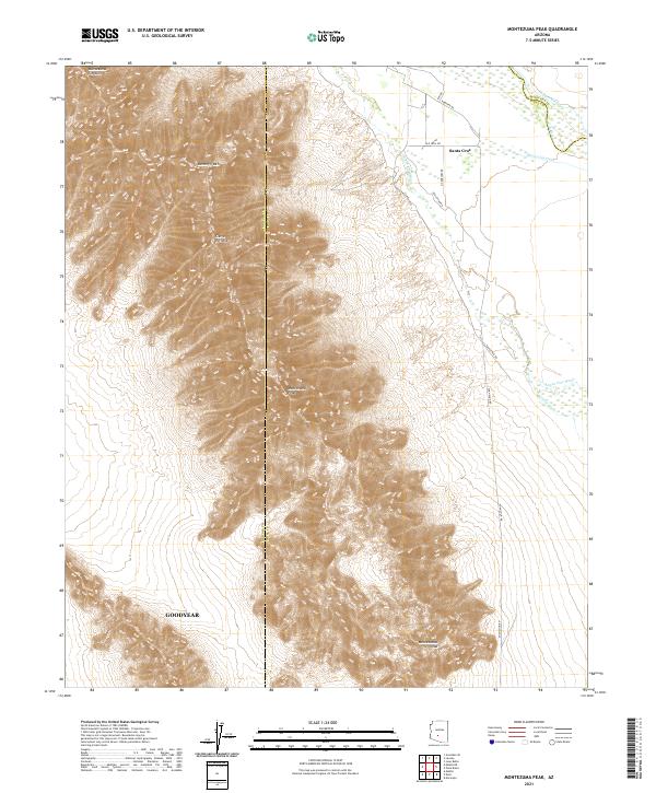 US Topo 7.5-minute map for Montezuma Peak AZ