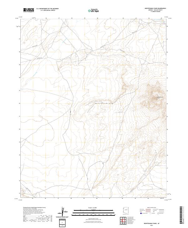 US Topo 7.5-minute map for Montezumas Chair AZ