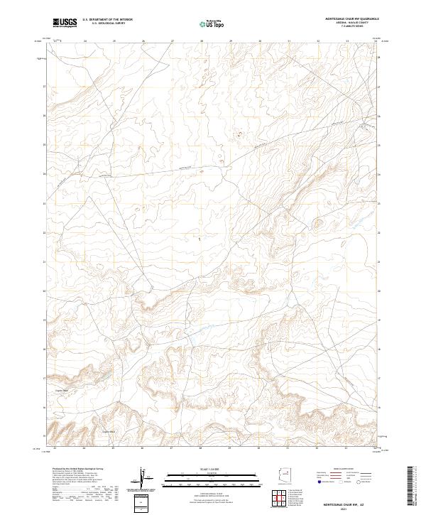 US Topo 7.5-minute map for Montezumas Chair NW AZ