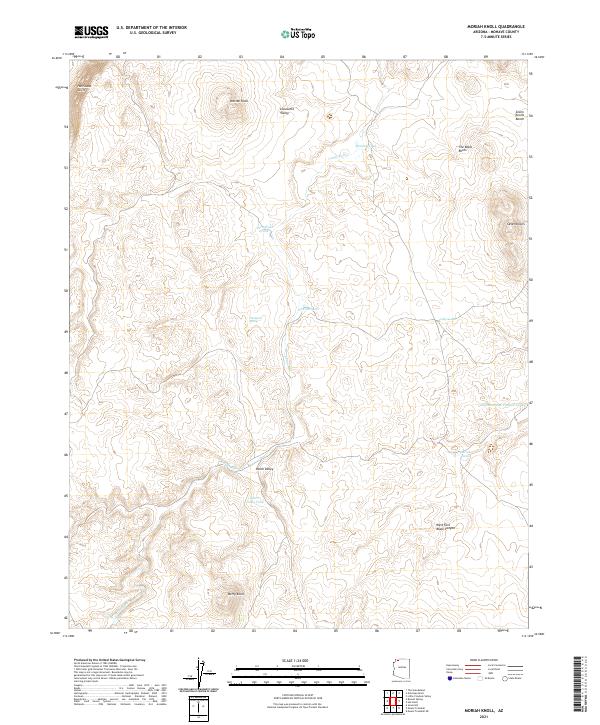 US Topo 7.5-minute map for Moriah Knoll AZ