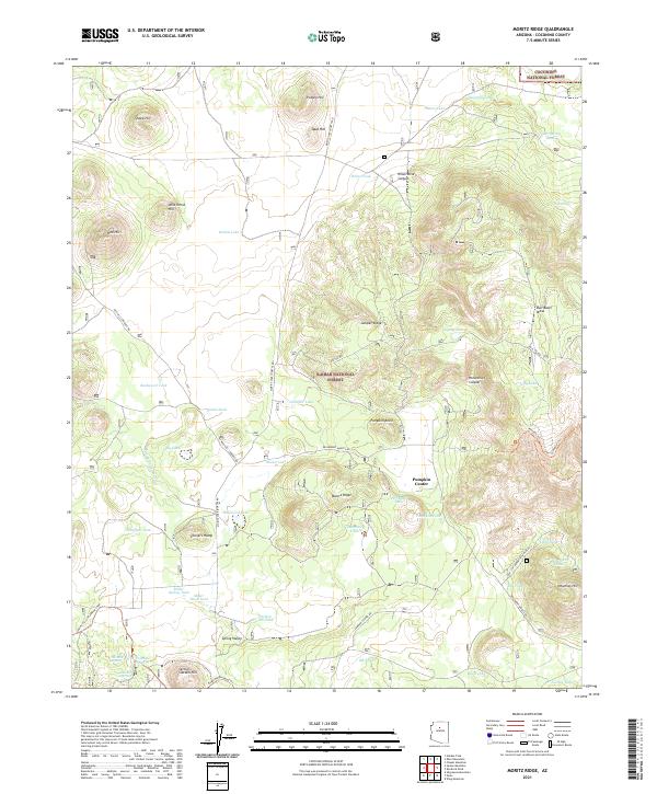 US Topo 7.5-minute map for Moritz Ridge AZ