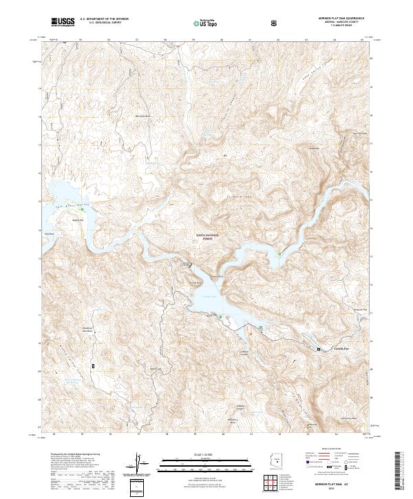 US Topo 7.5-minute map for Mormon Flat Dam AZ