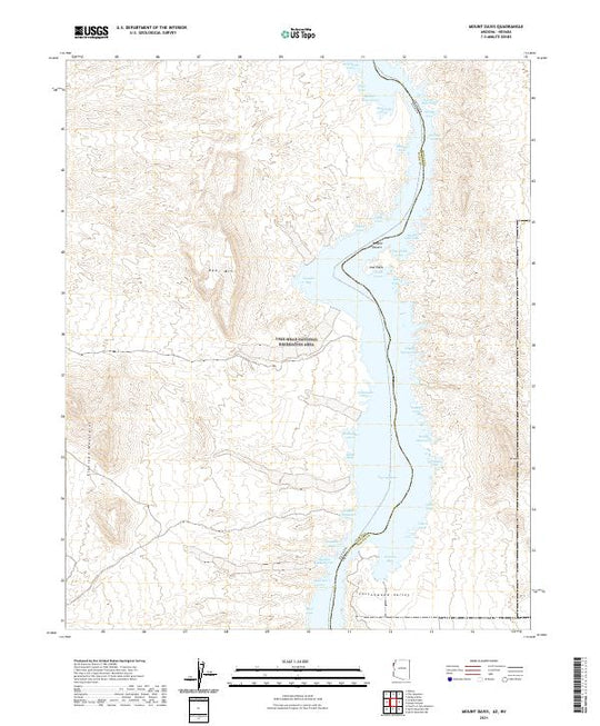 US Topo 7.5-minute map for Mount Davis AZNV – American Map Store
