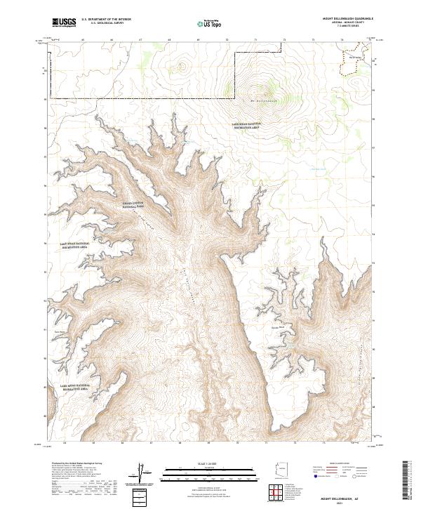 US Topo 7.5-minute map for Mount Dellenbaugh AZ