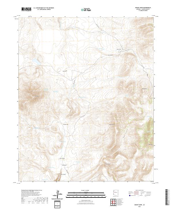 US Topo 7.5-minute map for Mount Hope AZ