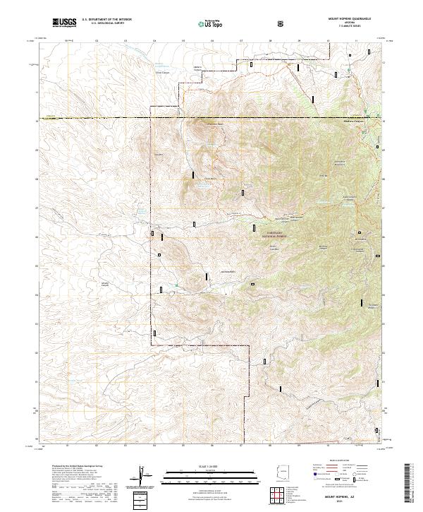 US Topo 7.5-minute map for Mount Hopkins AZ