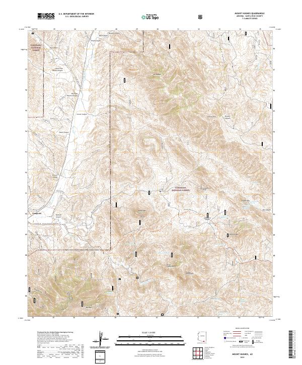 US Topo 7.5-minute map for Mount Hughes AZ